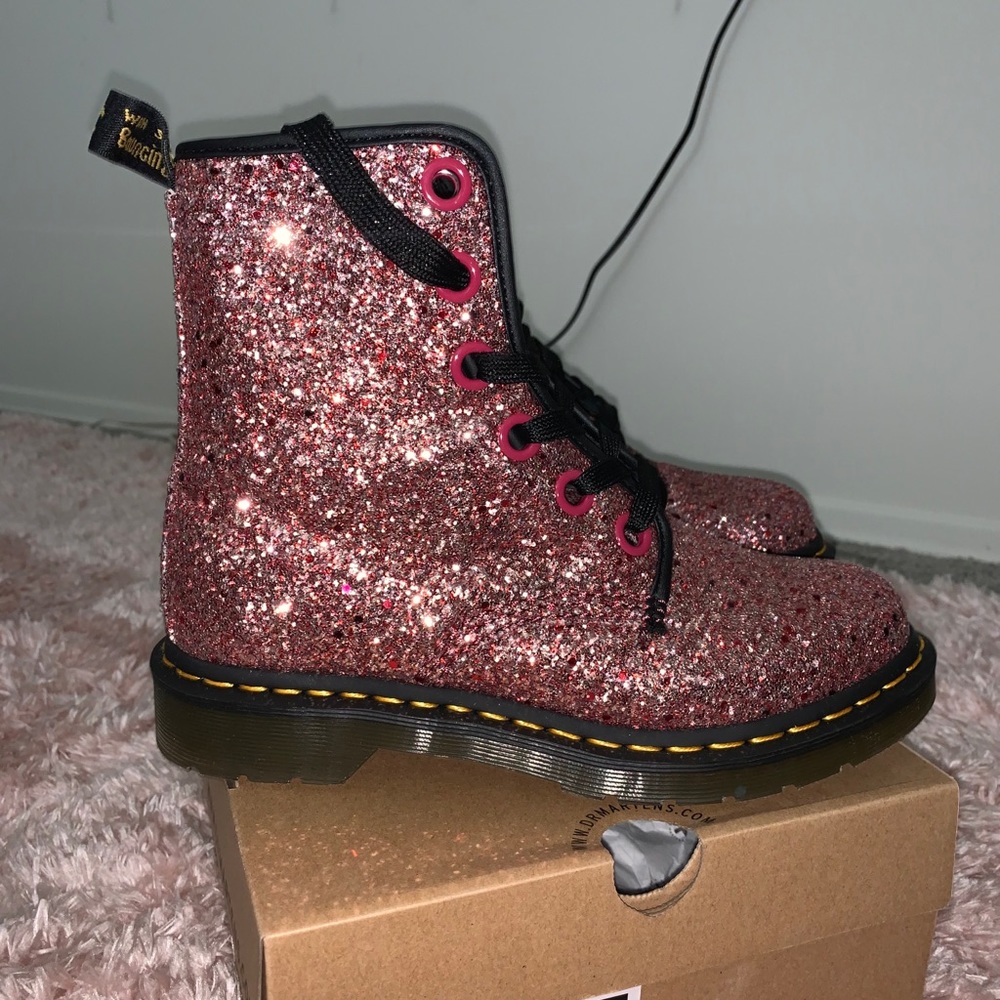 Pink Glitter Dr. Martens